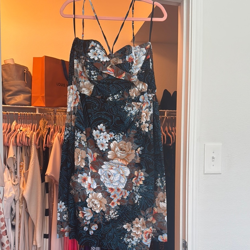 Floral Black Dress